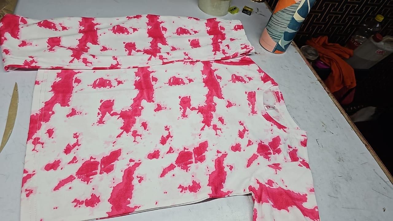 Women's Casual Tie Dye Print Night Suit - GLIMMER 