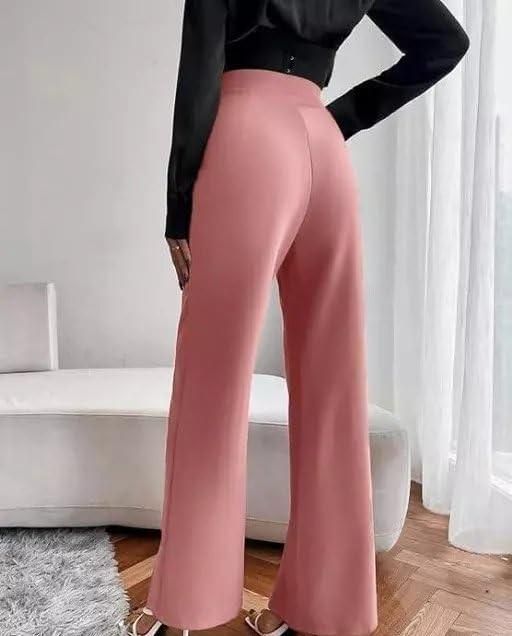 Women's Nontransparent Fabric Classic-Stylish Pant Pink - GLIMMER 