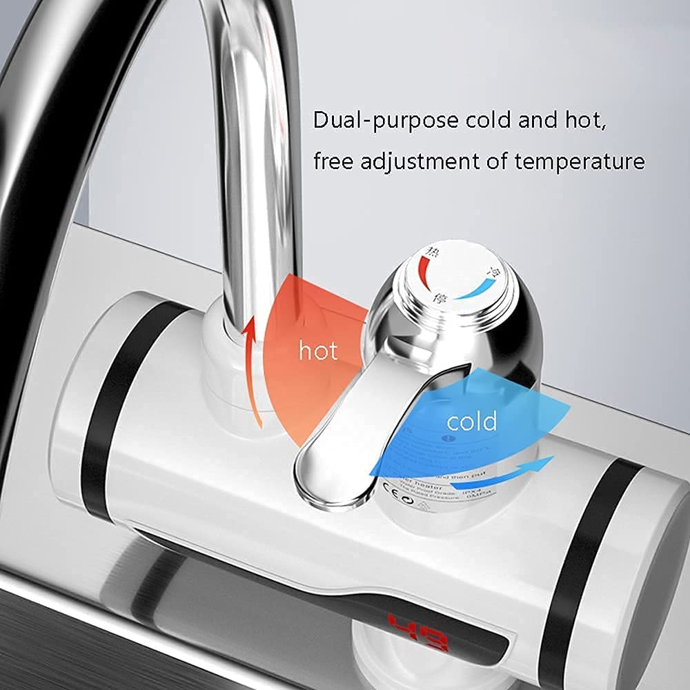 TEKCOOL Instant Electric Water Heater Faucet  – Tankless Hot Water Heater for Kitchen & Bathroom, Energy-Efficient with Adjustable Temperature Control, - GLIMMER 