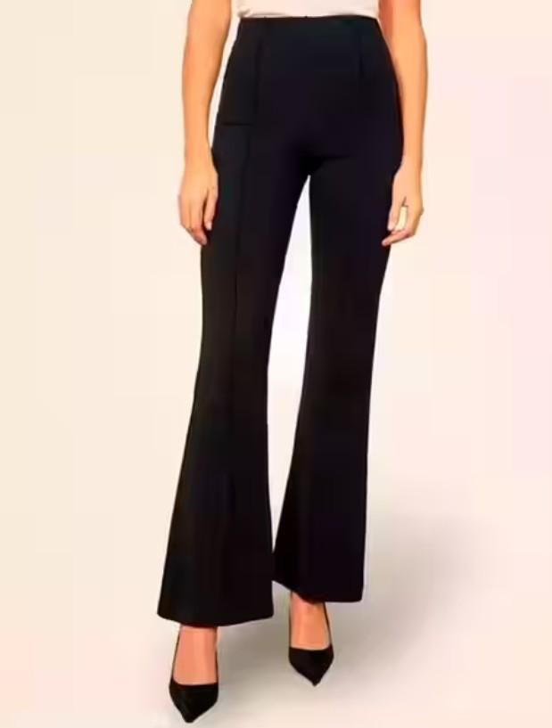 Women's Nontransparent Fabric Classic-Stylish Pant Black - GLIMMER 