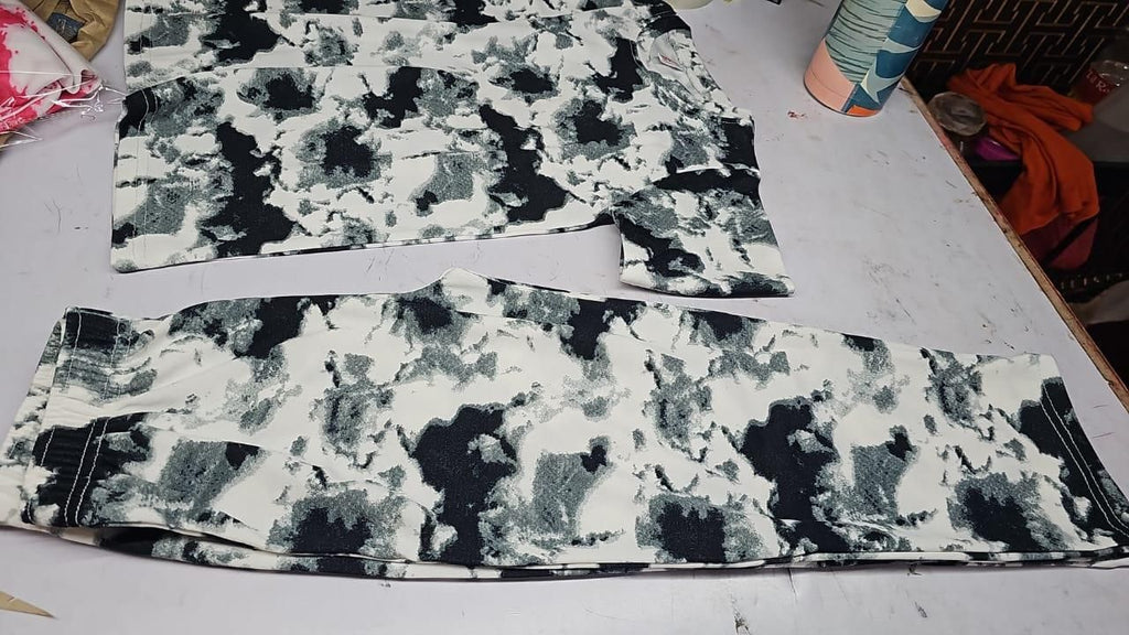 Women's Casual Tie Dye Print Night Suit - GLIMMER 