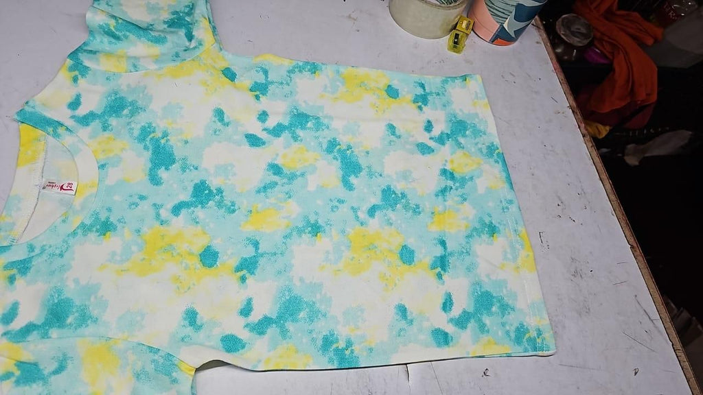 Women's Casual Tie Dye Print Night Suit - GLIMMER 