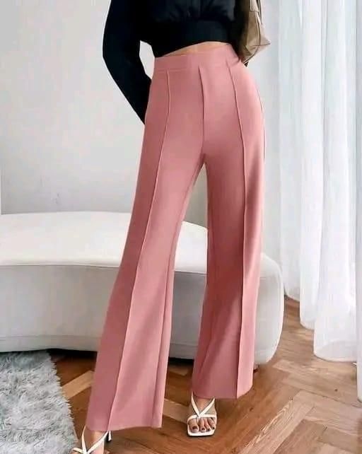 Women's Nontransparent Fabric Classic-Stylish Pant Pink - GLIMMER 