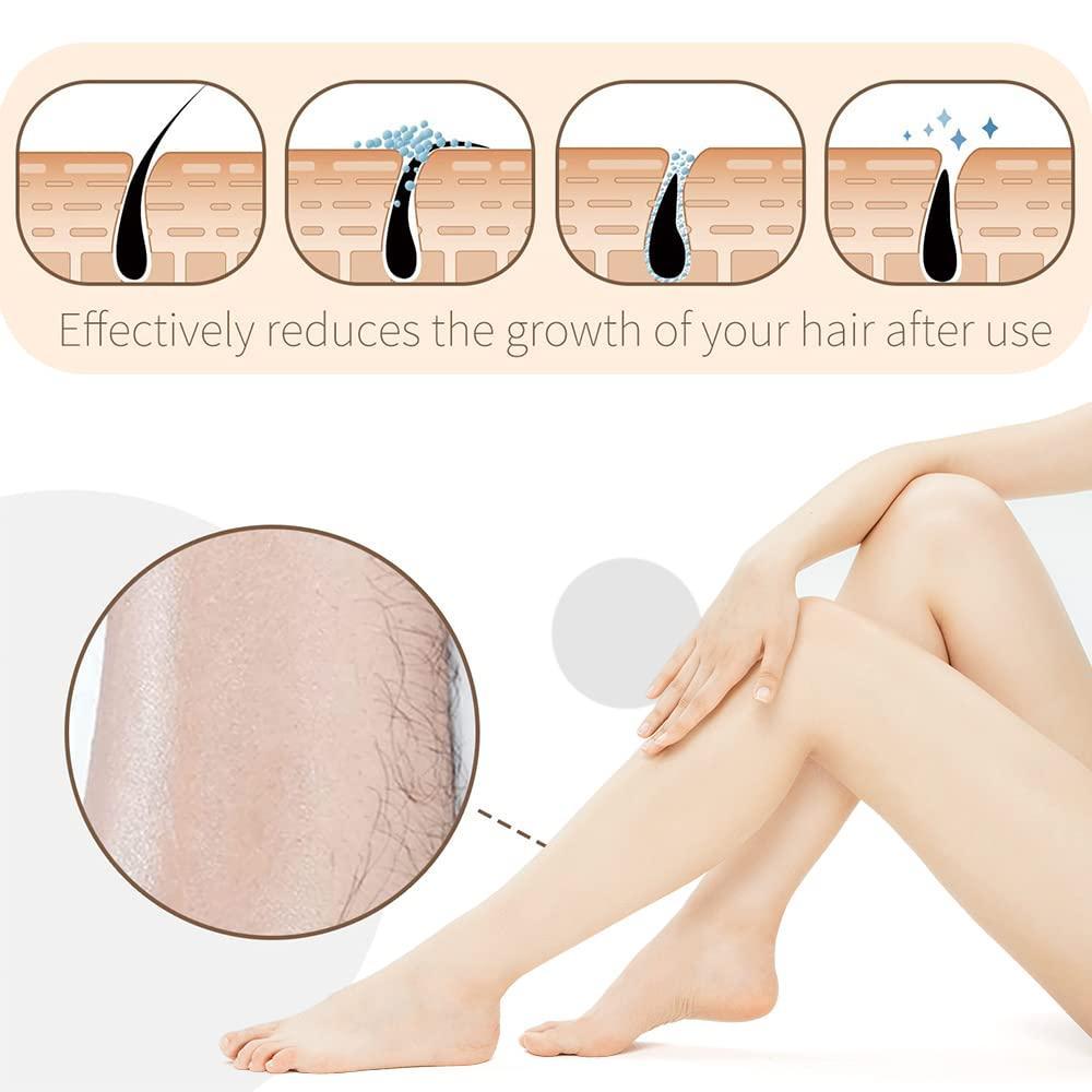 Crystal Hair Eraser for Women and Men, Magic Crystal Hair Remover Painless Exfoliation Hair Removal Tool for Arms Legs Back, Washable Crystal Epilator Without Shaving for Smooth Skin Gifts (random Colour) - GLIMMER 