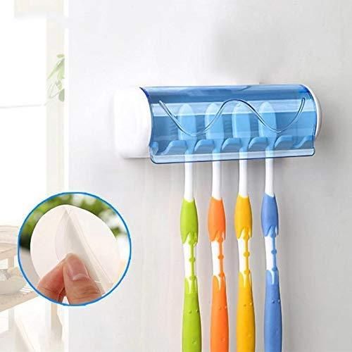 Foreign Holics Self-Adhesive Plastic Toothbrush Holder with Cover for Bathroom - GLIMMER 