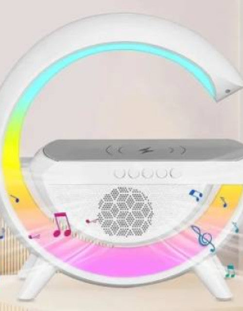 G-Shape LED Wireless Charging Speaker Lamp - GLIMMER 